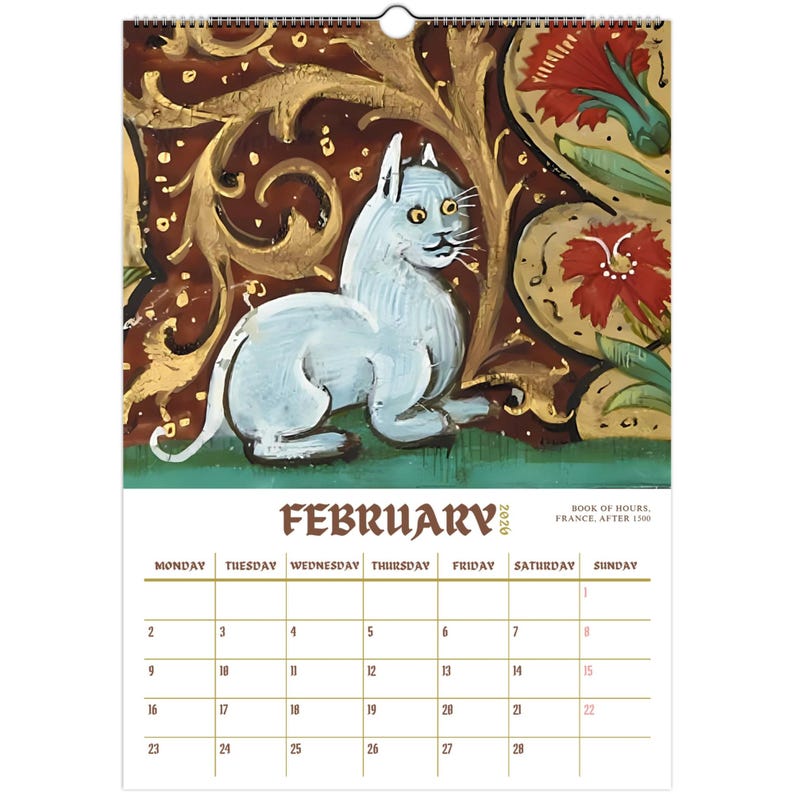 Ugly Medieval Cats 2026 Wall Calendar 🎁📅 – Perfect Holiday & Special Occasion Gift!