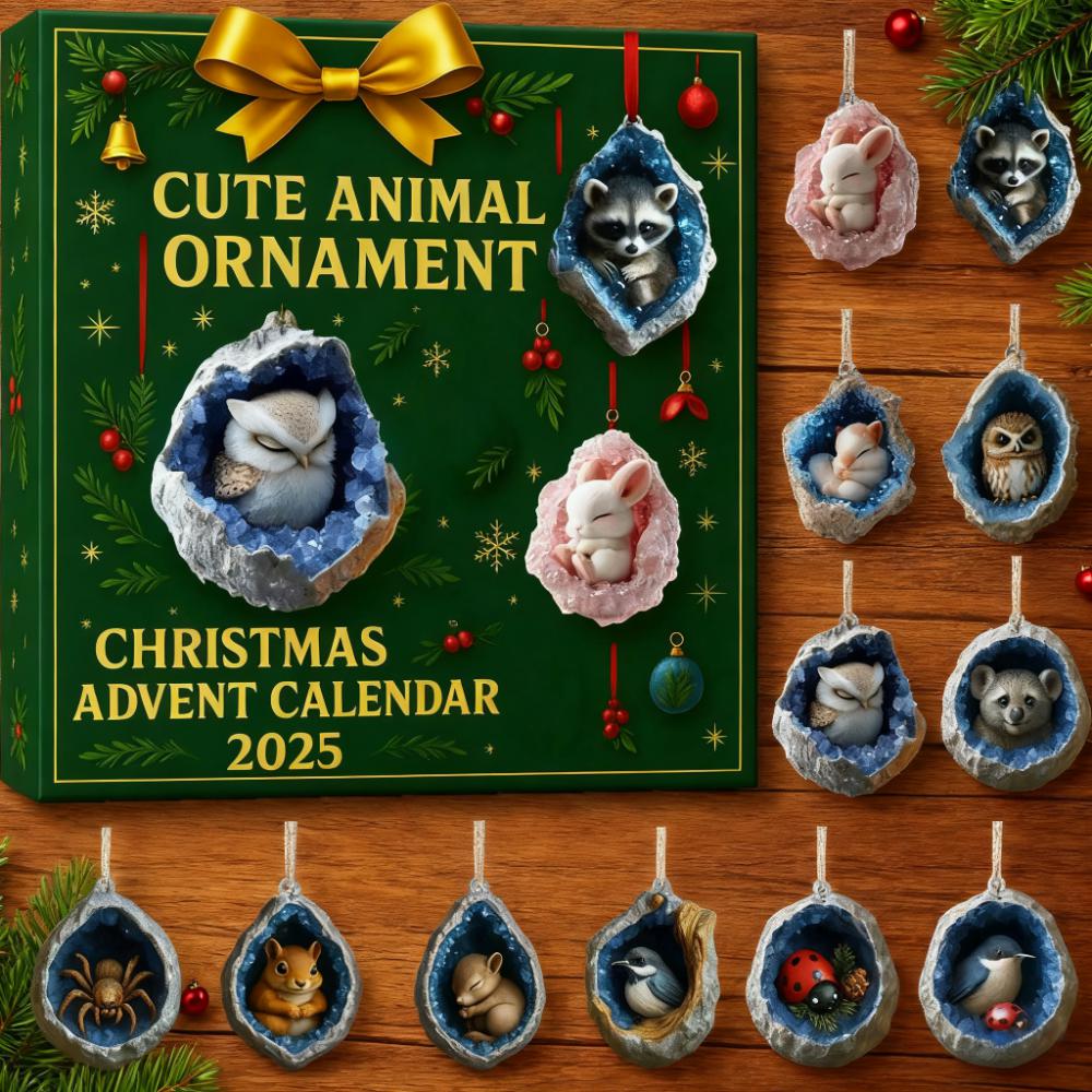 🎄✨ 2025 24-Day Adorable Animal Ornament Advent Calendar - Perfect Holiday Gift for Christmas & Special Occasions!