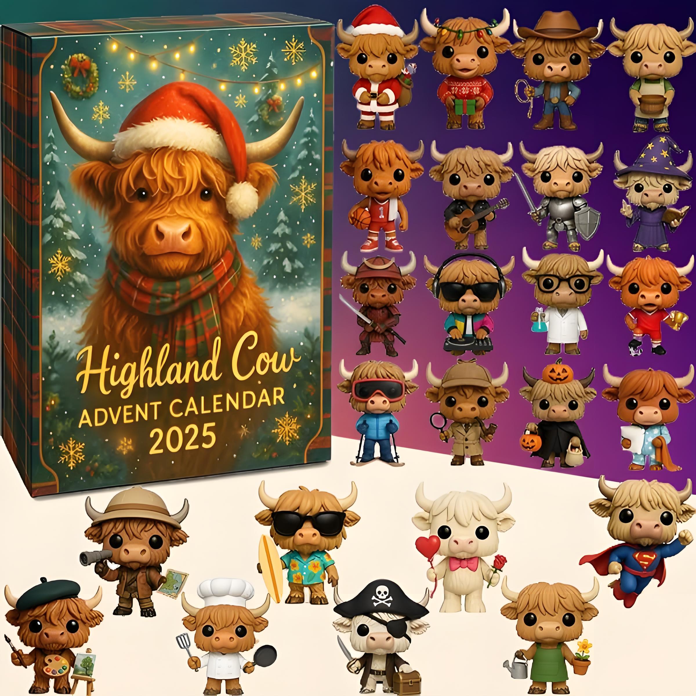 🎄🎁 Highland Cow Advent Calendar 2025 - Perfect Holiday & Special Occasion Gift!