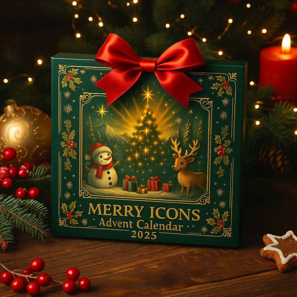 🎄✨ Merry Icons Advent Calendar 2025 - Perfect Holiday Gift for Christmas & Special Occasions
