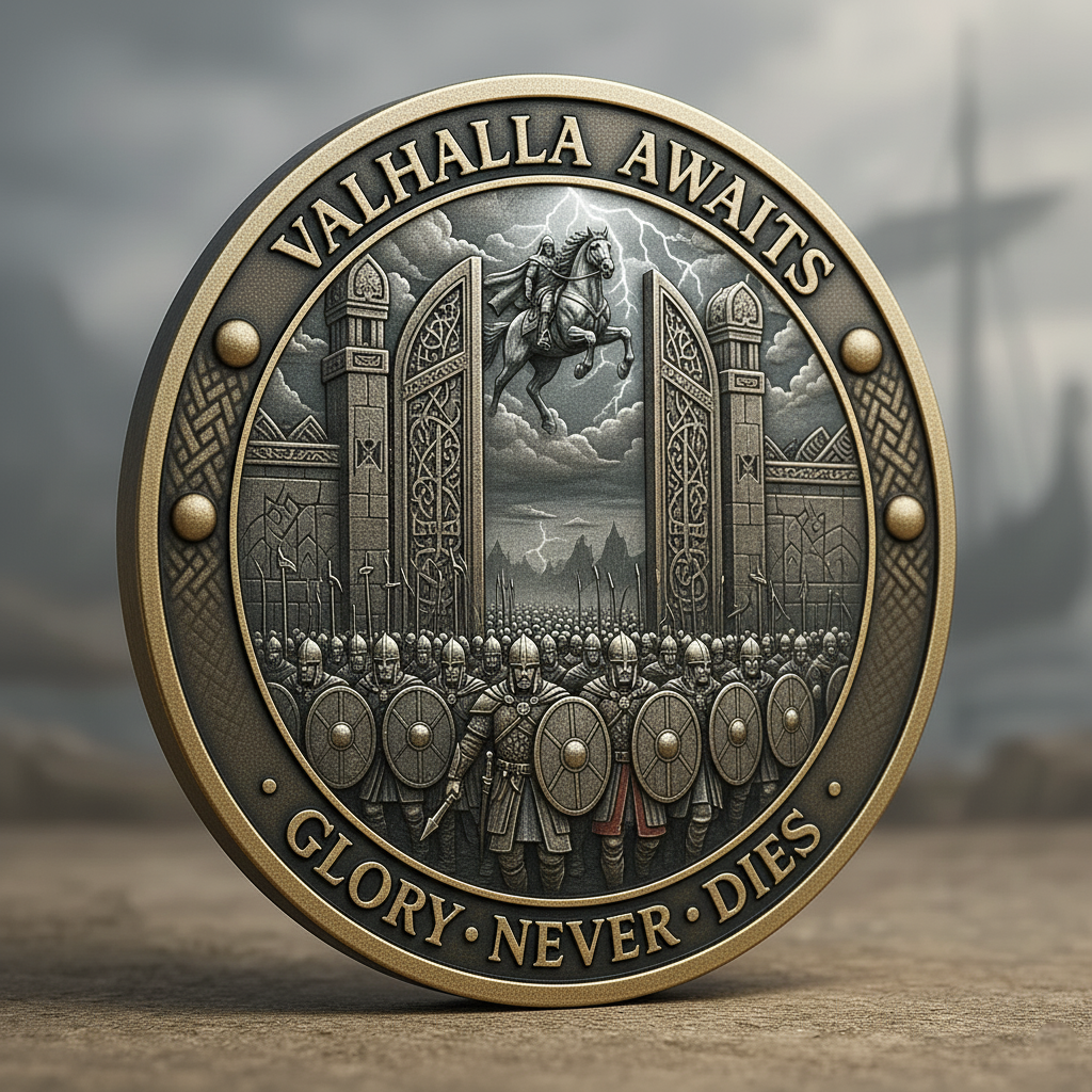 🌟 ODIN Challenge Coin – Allfather Spirit – Perfect Gift for Holidays & Special Occasions 🎁