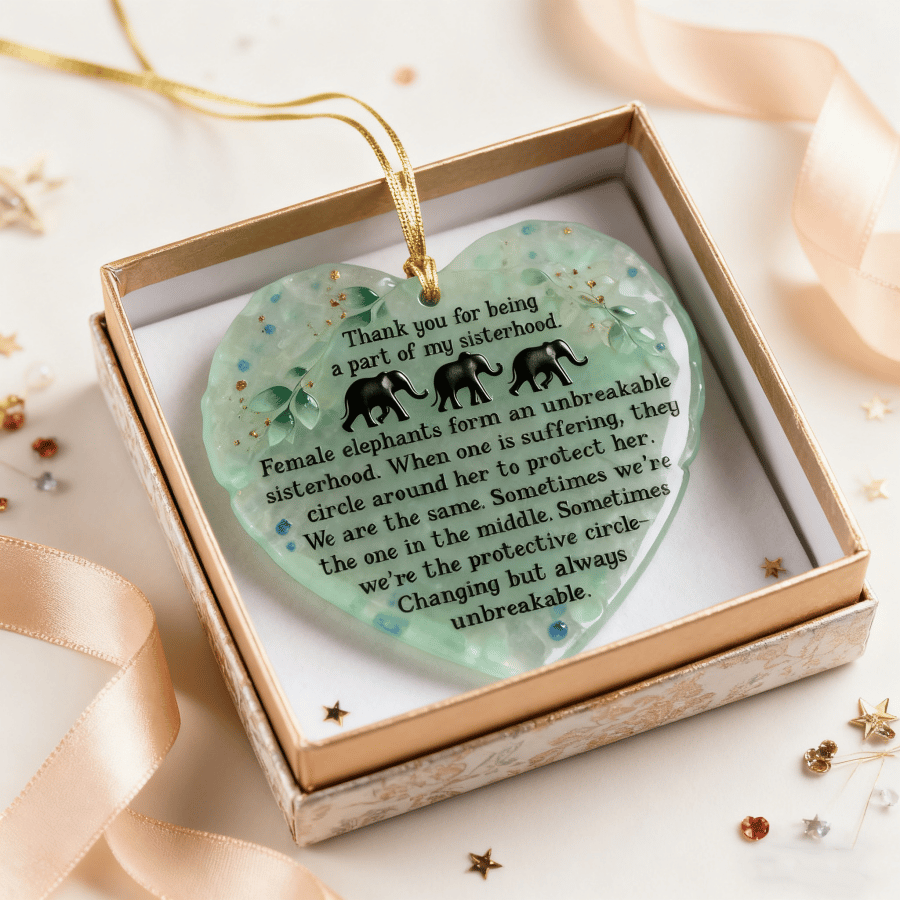 🎁🐘 Elephant Sea Glass Friendship Keepsake - Perfect Holiday & Special Occasion Gift