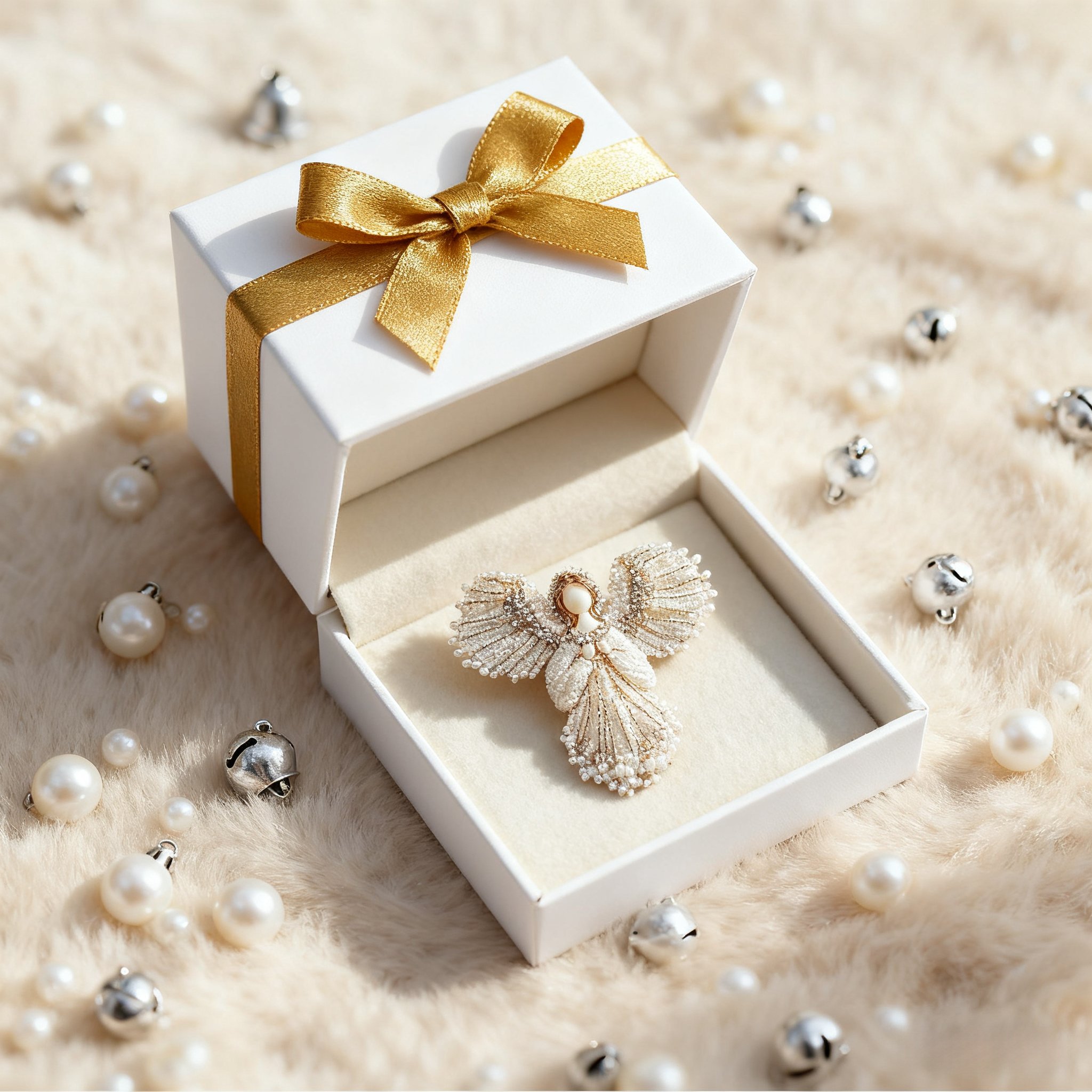 💎✨ Handmade Pearl Angel Brooch - Perfect Gift for Holidays & Special Occasions! 💝👼