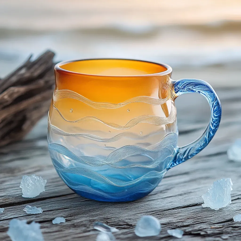 🌊 Sea Glass Wave Mug - Perfect Holiday & Special Occasion Gift ✨