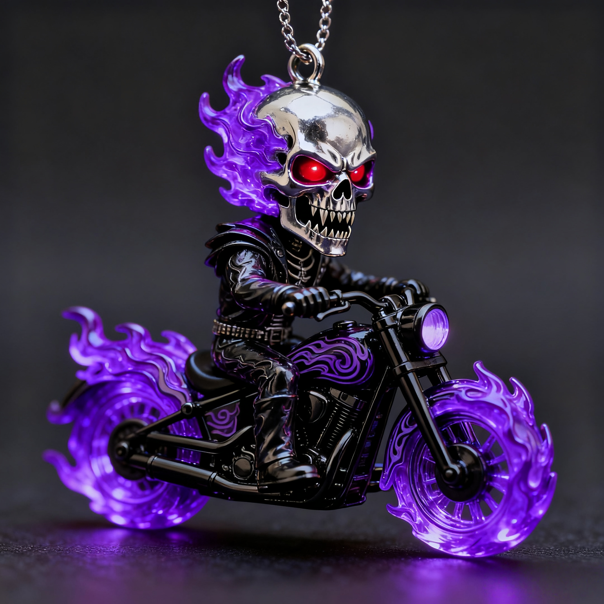 🔥 Blazing Skull Biker Ornament - Perfect Holiday & Special Occasion Gift 🎁
