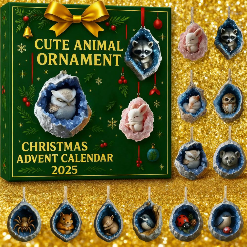 🎄✨ 2025 24-Day Adorable Animal Ornament Advent Calendar - Perfect Holiday Gift for Christmas & Special Occasions!