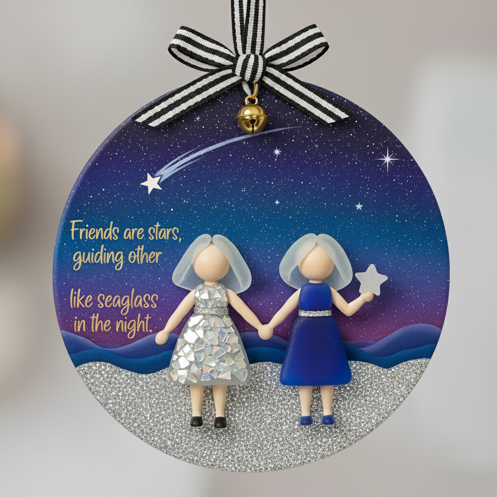 🌟Christmas Gift Idea🎄Sea Glass Ornament – Perfect Holiday Keepsake for Special Occasions