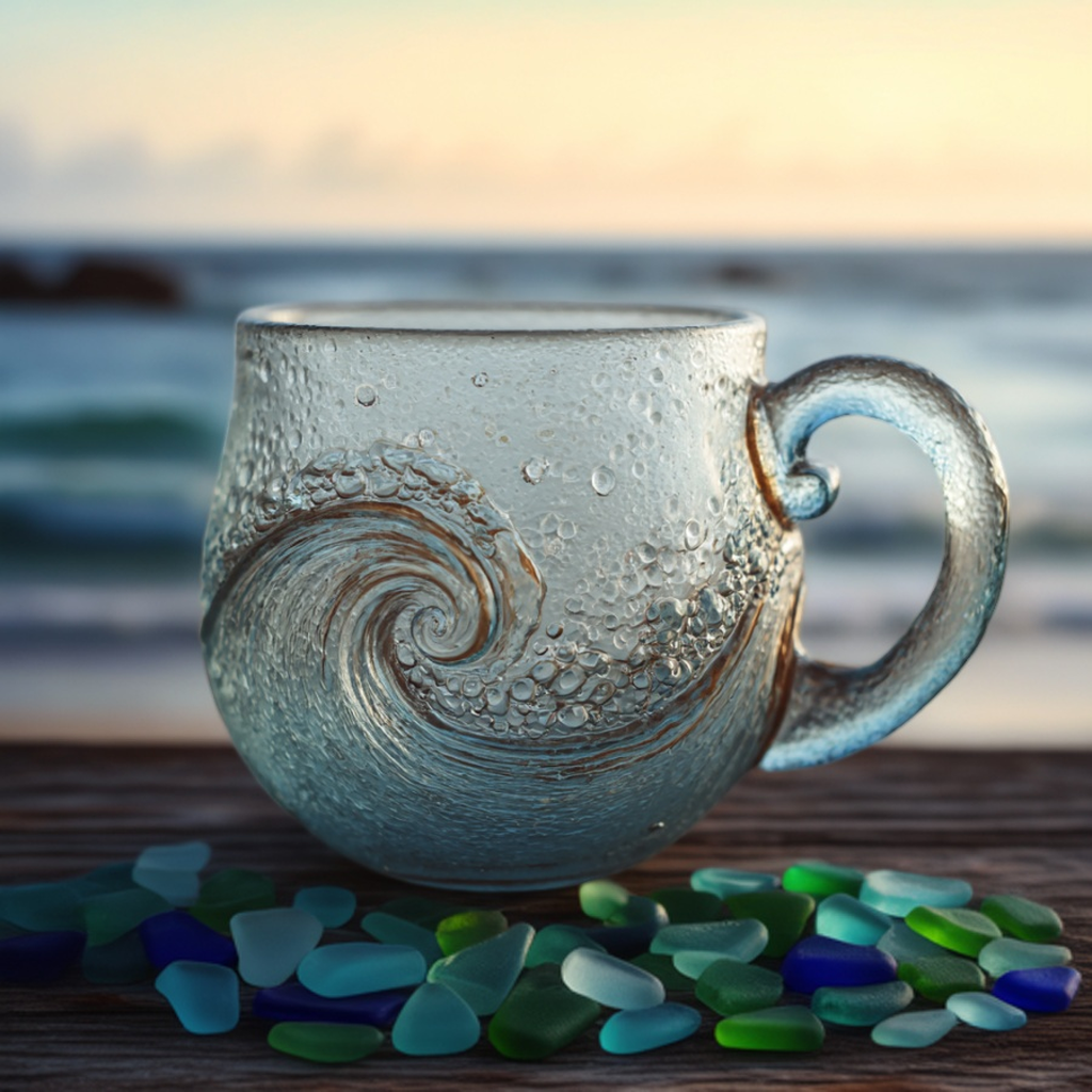🌊 Sea Glass Wave Mug - Perfect Holiday & Special Occasion Gift ✨