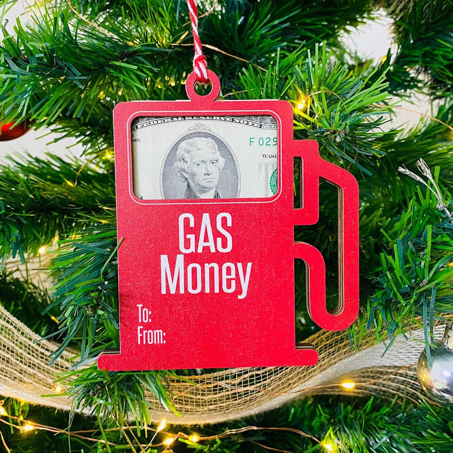 🎄Gas Money Christmas Ornament - Festive Holiday Gift Idea💰