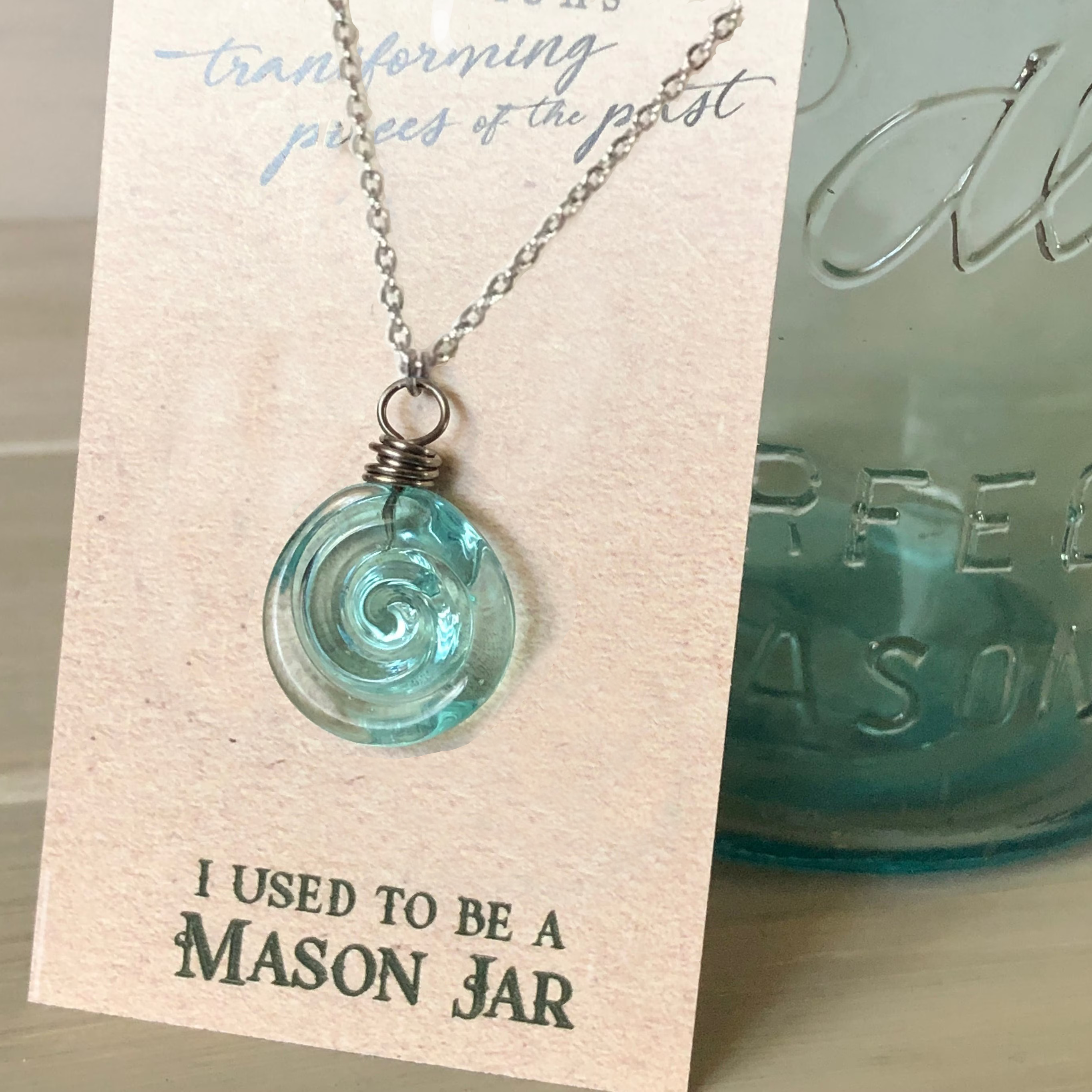 ✨ Recycled Glass Spiral Earrings: Upcycled Mason Jar Dangles – Perfect Holiday & Special Occasion Gift! 🎁
