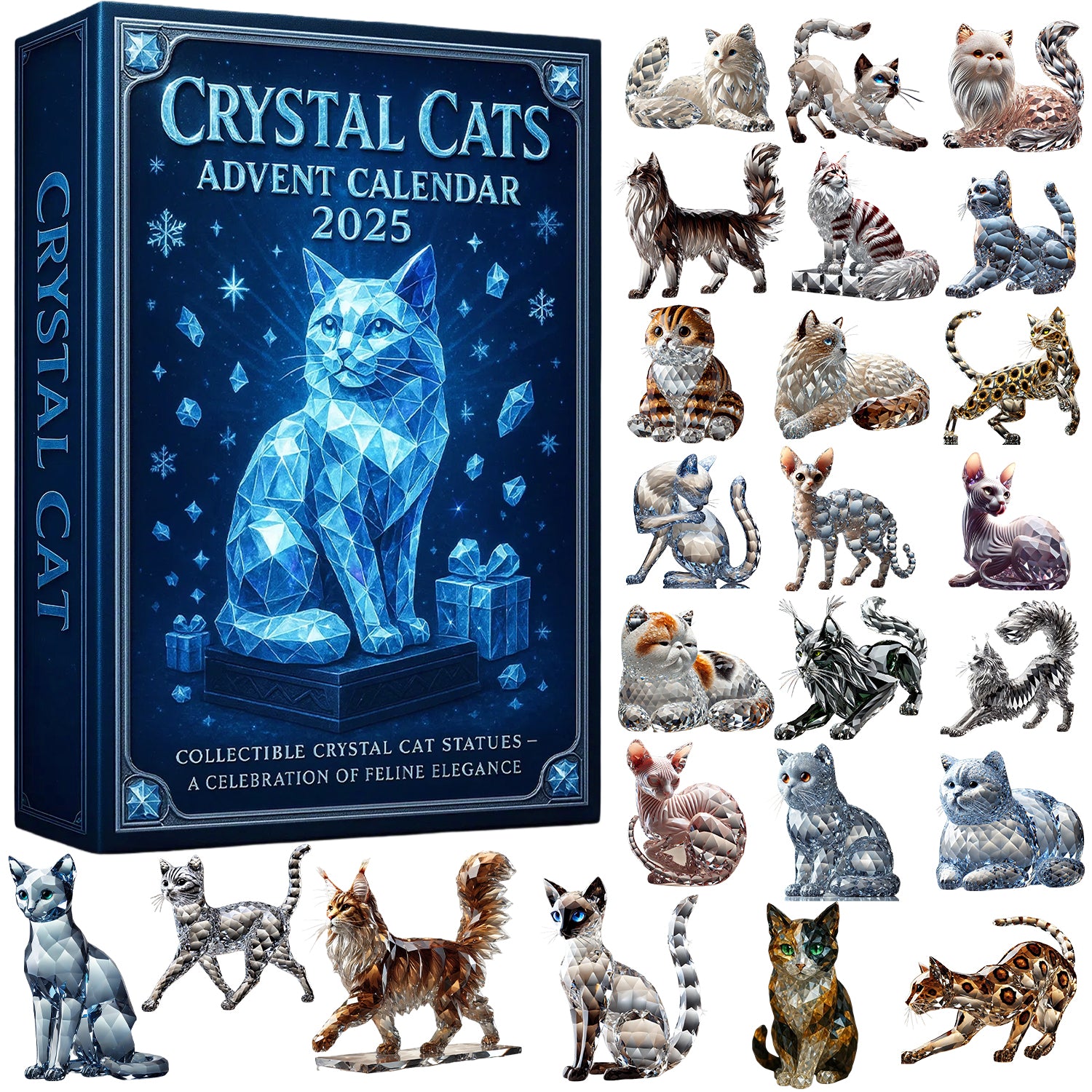 🎁✨ Crystal Cats Advent Calendar 2025 – Perfect Holiday Gift for Cat Lovers!