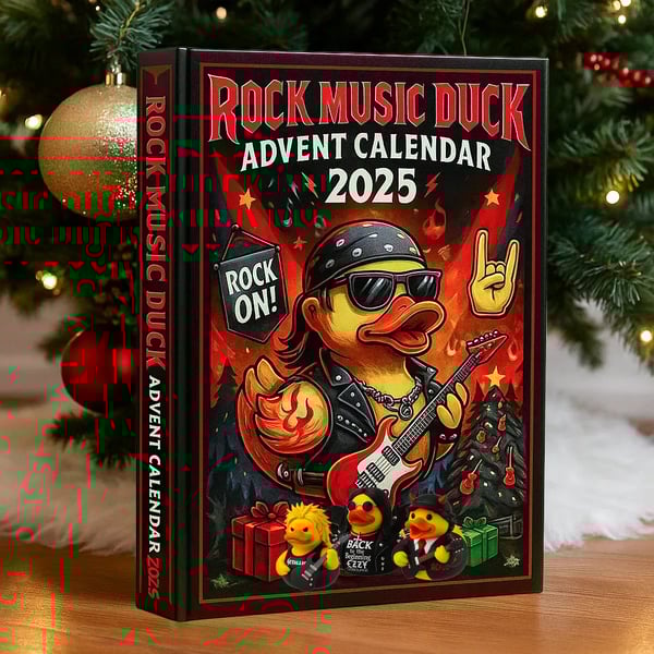 🎁 Rock Music Duck Advent Calendar 2025 – Perfect Holiday Gift 🎸