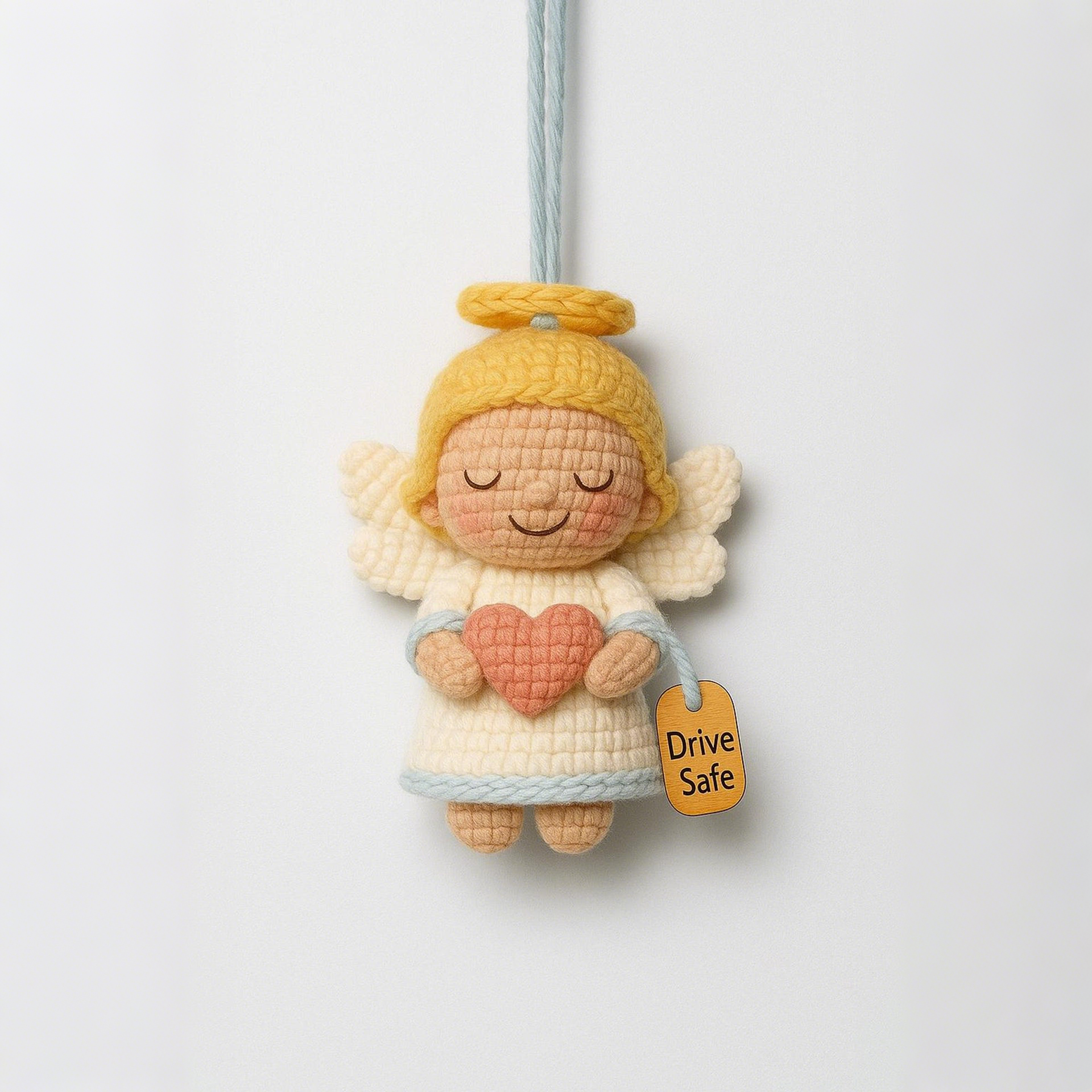 👼 Crochet Angel Car Hanging Charm – Perfect Holiday Gift for Safe Travels 🎁🚗