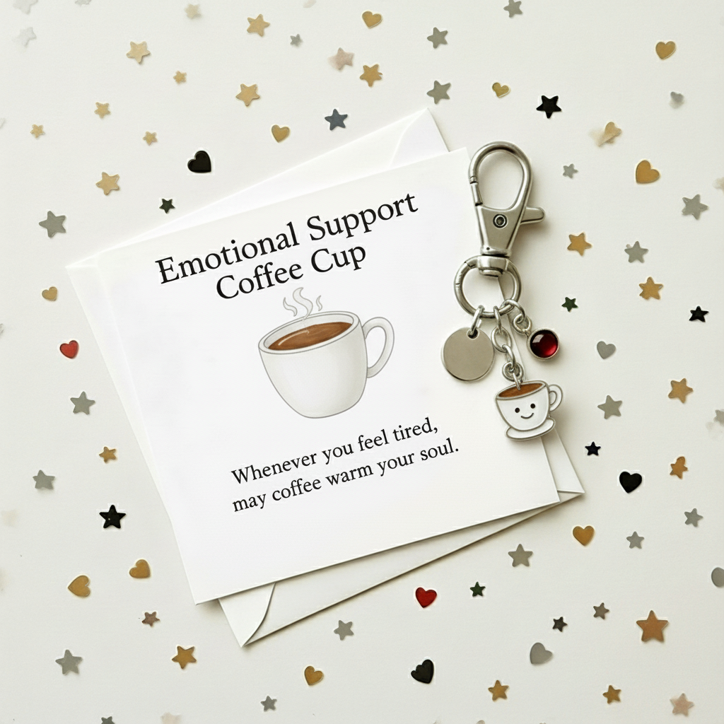 💖 Emotional Support Keychain - Thoughtful Gift for Holidays & Special Occasions 🎁