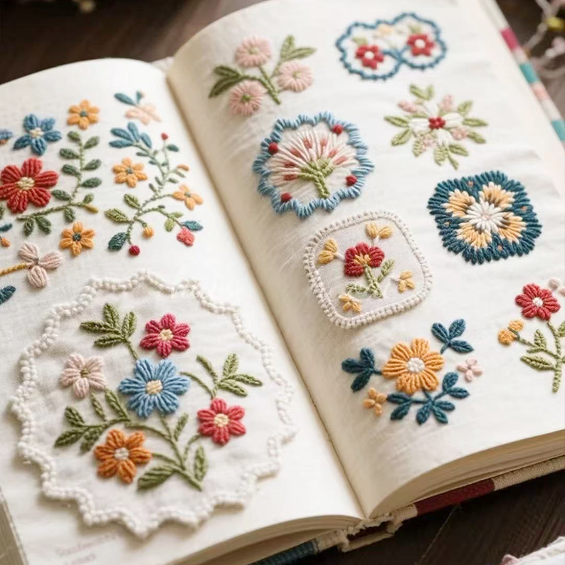 🎨 DIY Floral Embroidery Book - Perfect Gift for Holidays & Special Occasions 🎁