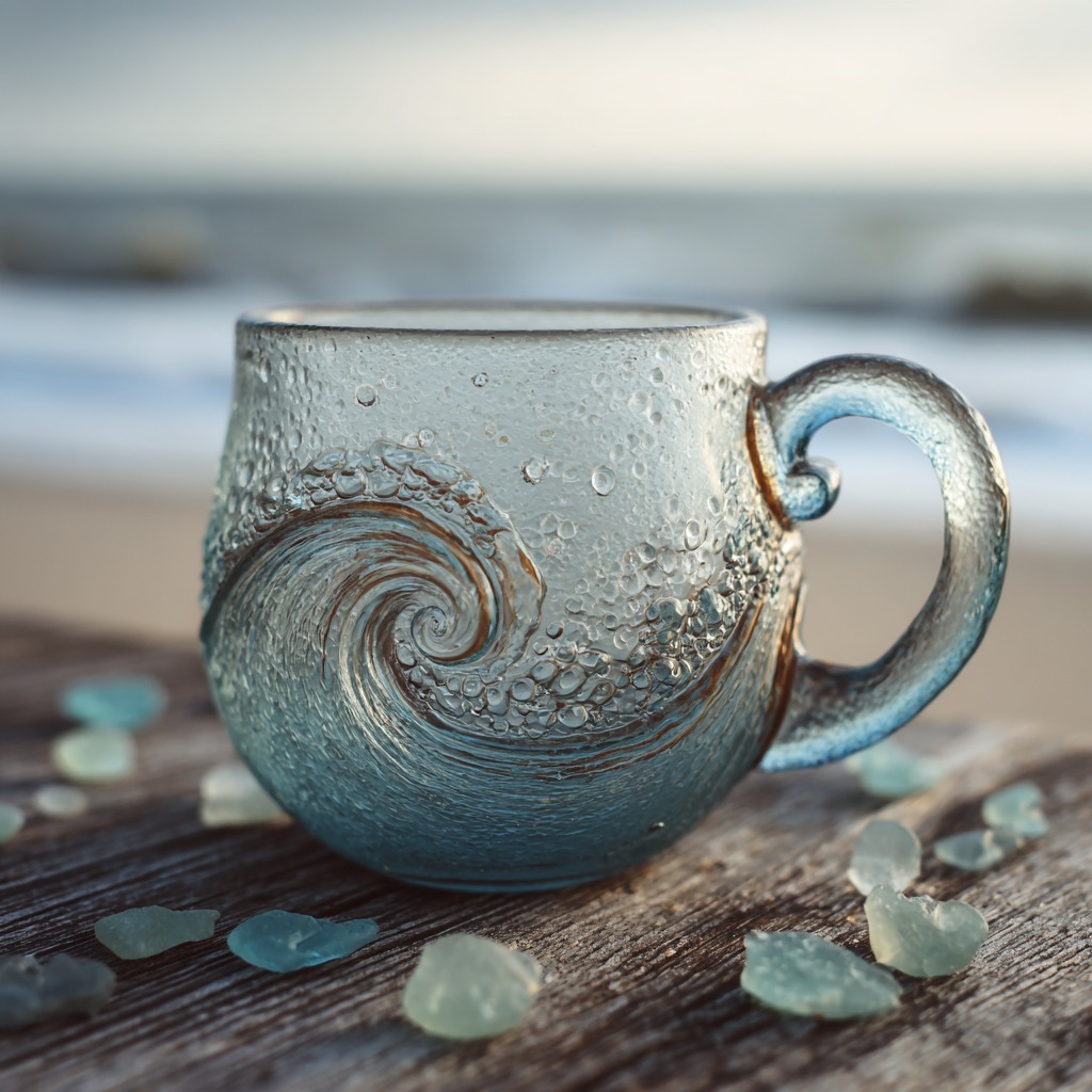 🌊 Sea Glass Wave Mug - Perfect Holiday & Special Occasion Gift ✨