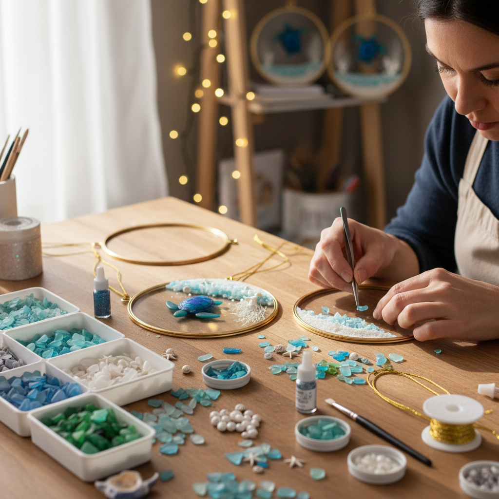 🐢🌊 Sea Glass Turtle Ornament – Handmade Coastal Gift for Holidays & Special Occasions 🎄🎁
