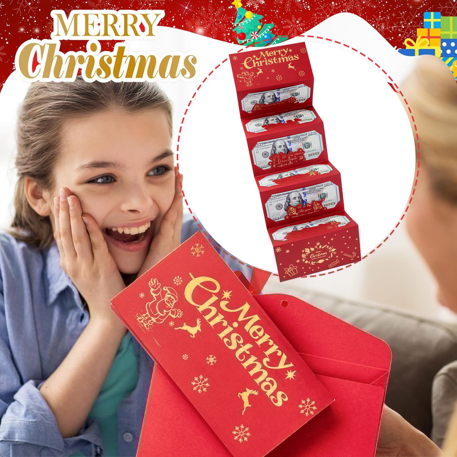 🎁✨ Festive Cash Gift Envelope – Perfect Holiday Present for Christmas & Special Occasions!