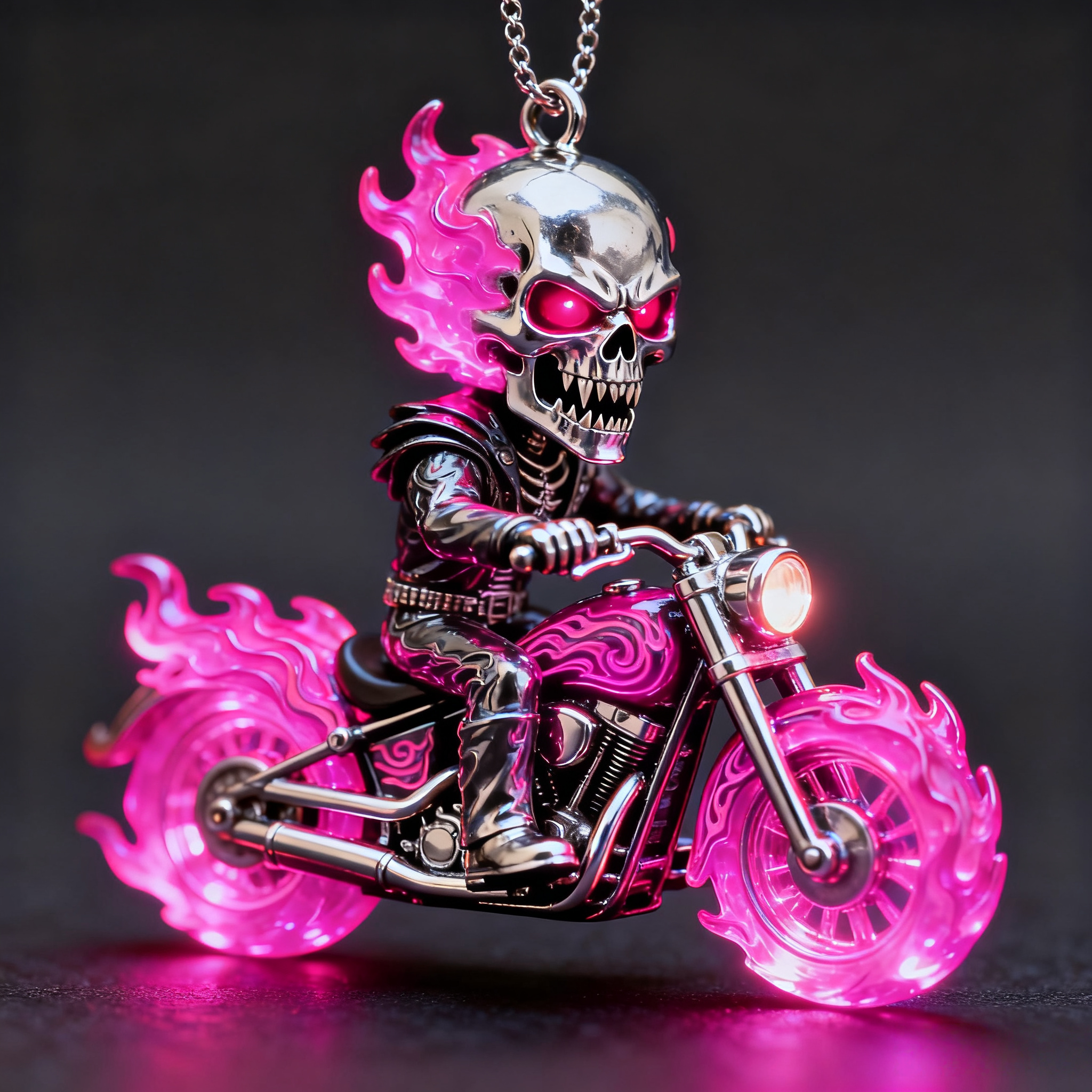 🔥 Blazing Skull Biker Ornament - Perfect Holiday & Special Occasion Gift 🎁