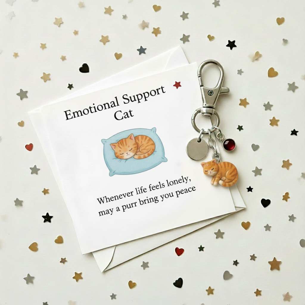 💖 Emotional Support Keychain - Thoughtful Gift for Holidays & Special Occasions 🎁