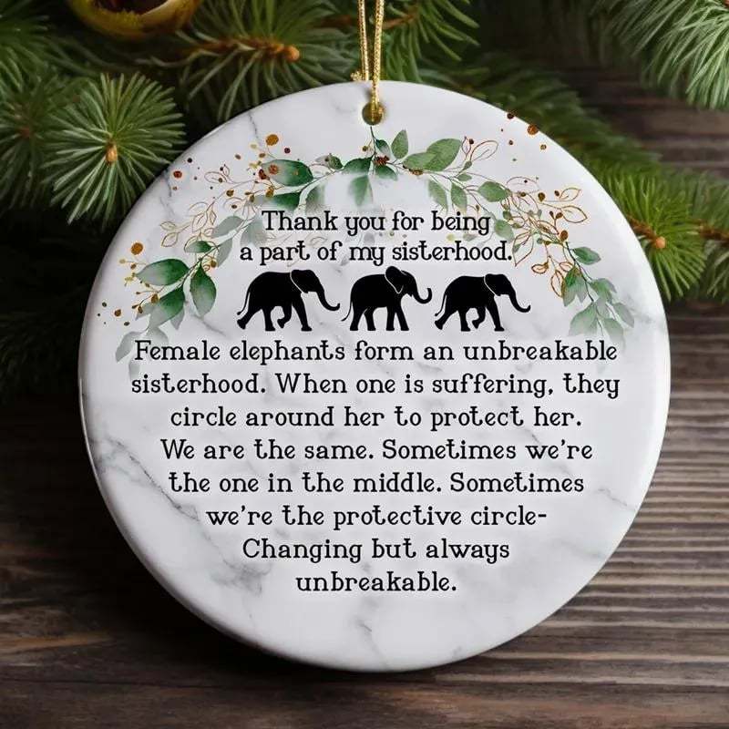 🎁🐘 Elephant Friendship Ornament – Perfect Christmas & Holiday Gift for Special Occasions