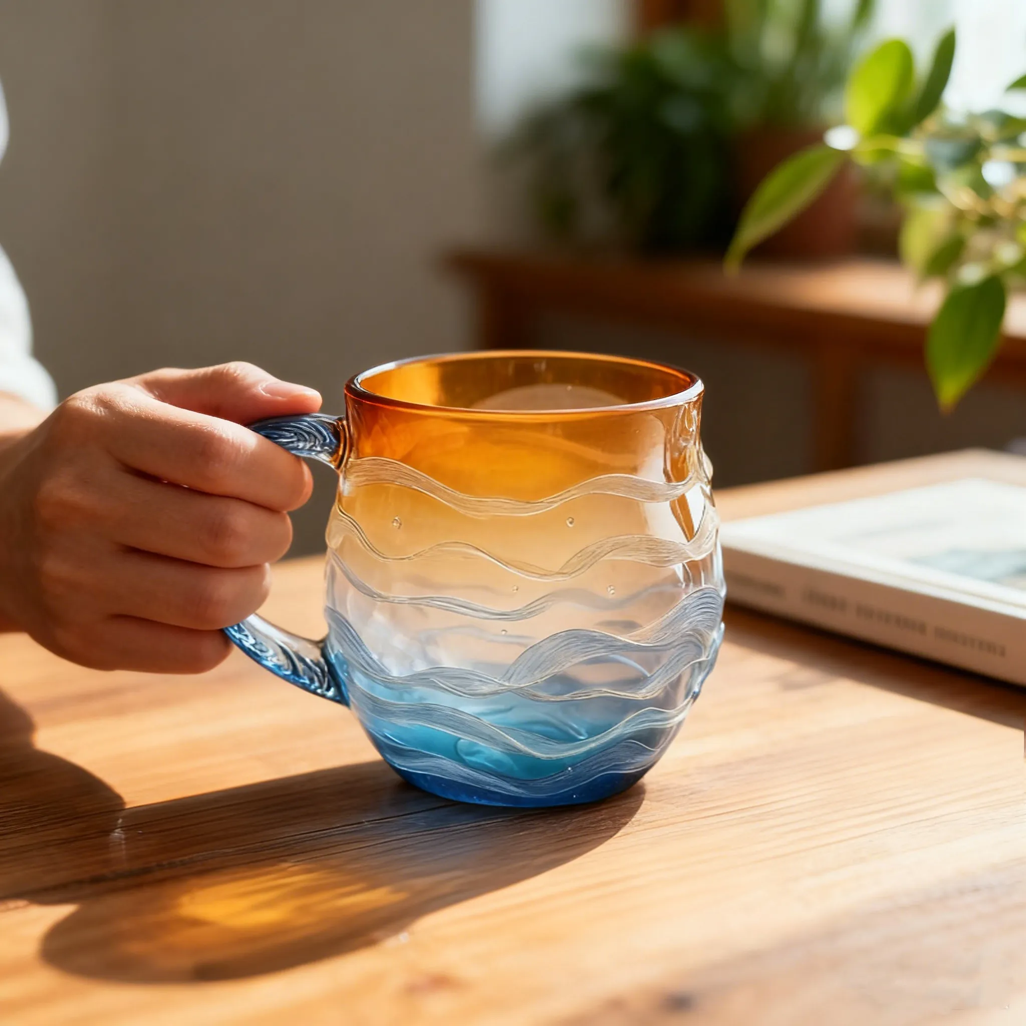 🌅 Sea Glass Sunset Mug - Perfect Holiday Gift 🎁