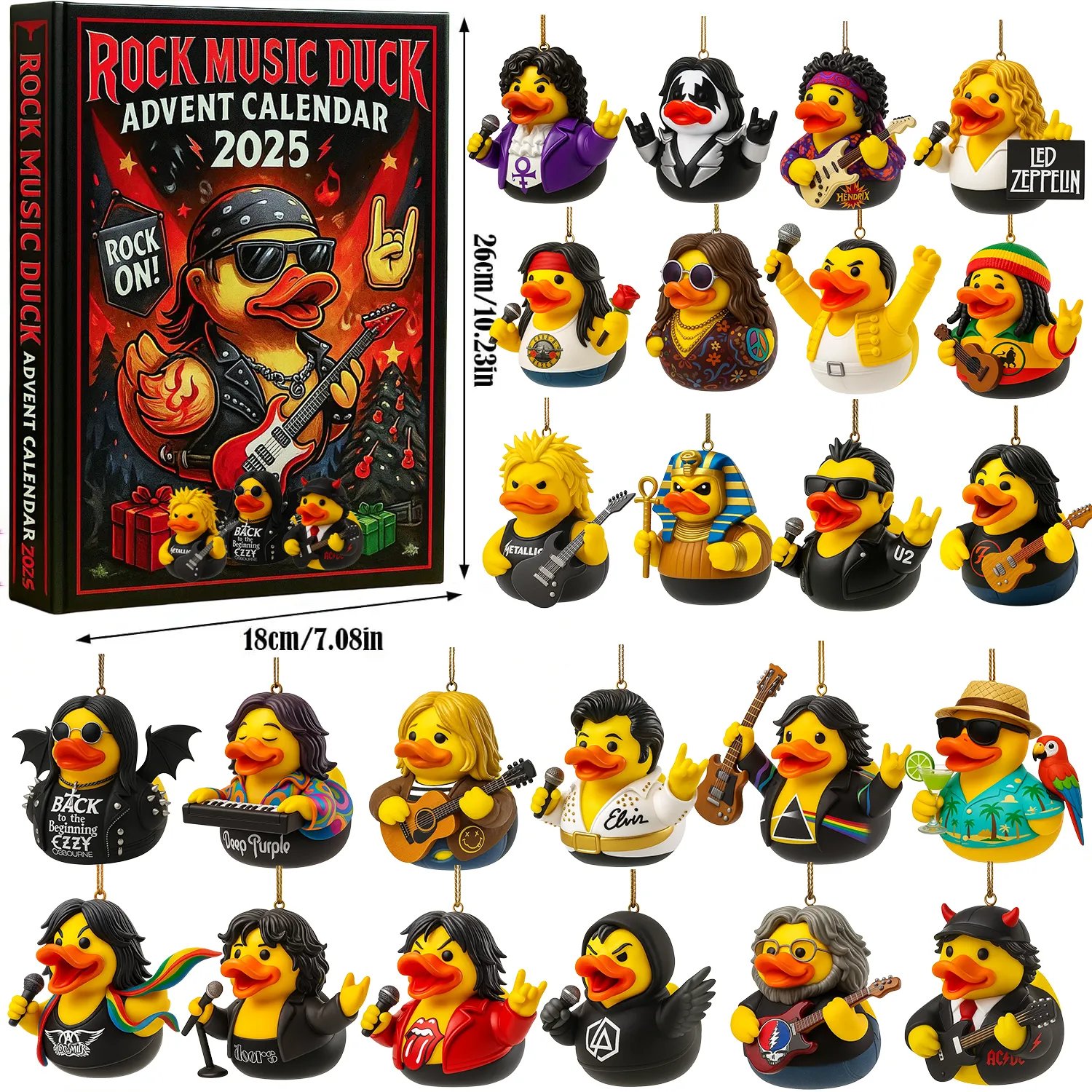 🎁 Rock Music Duck Advent Calendar 2025 – Perfect Holiday Gift 🎸