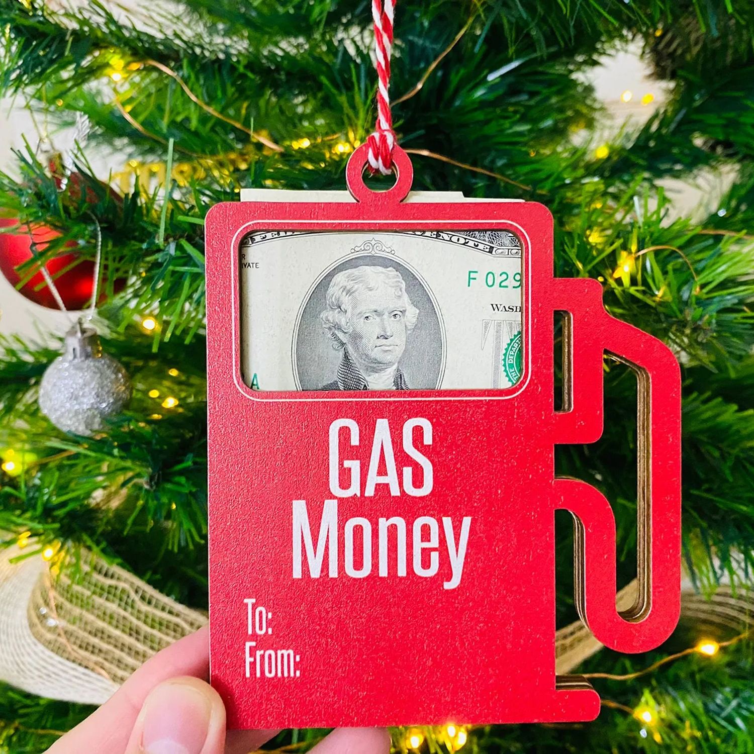 🎄Gas Money Christmas Ornament - Festive Holiday Gift Idea💰