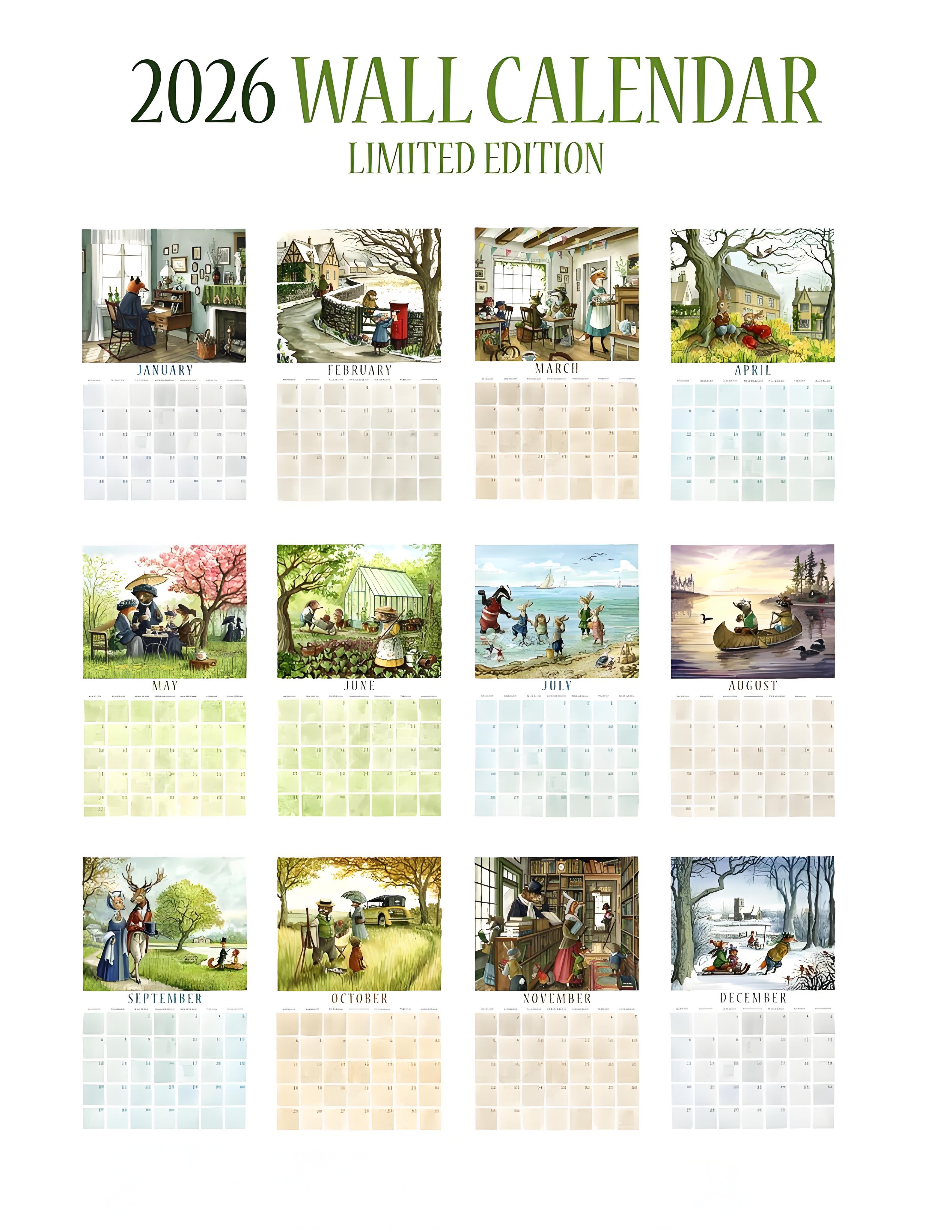 🎁 Hector Fox & Friends 2026 Wall Calendar - Perfect Gift for Holidays & Special Occasions! 📅