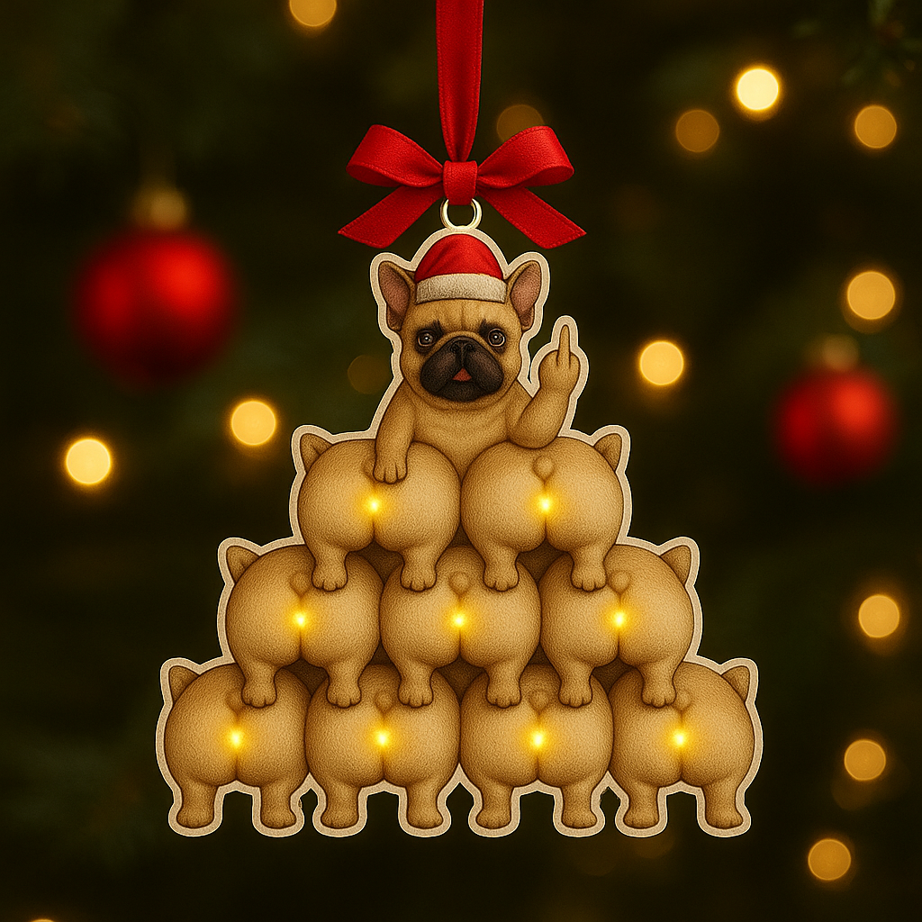 🎄🐶 Hilarious Dog Butt Ornament - Perfect Holiday & Gift Fun!