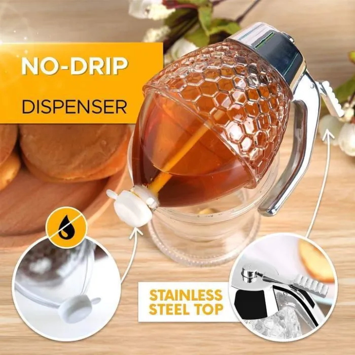 🎁✨ Easy Honey Dispenser Kettle - Perfect Gift for Holidays & Special Occasions!