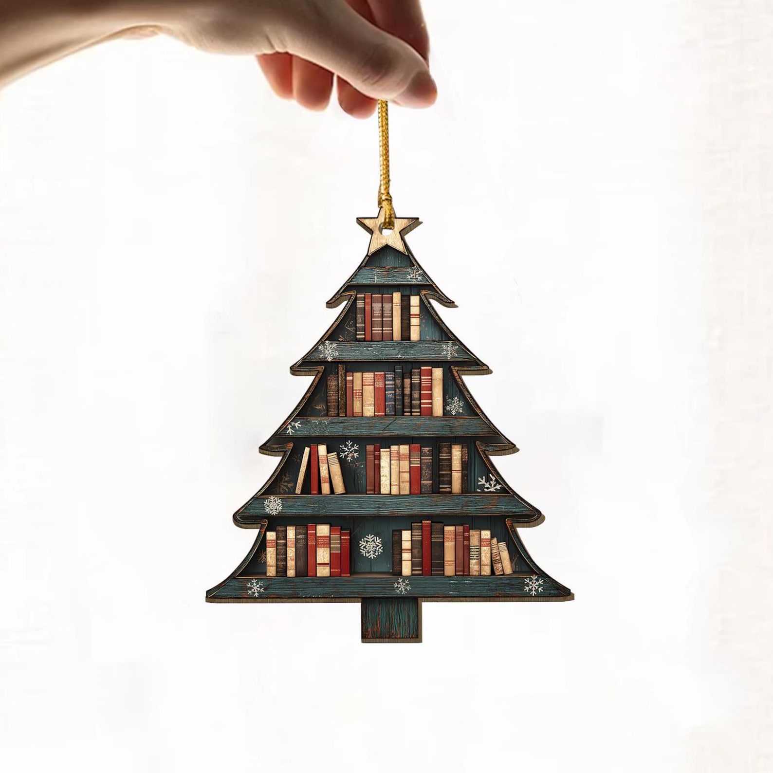 🎄📚 Festive Book Tree Ornament - Perfect Holiday Gift for Book Lovers, Book Club & Book Exchange 🎁