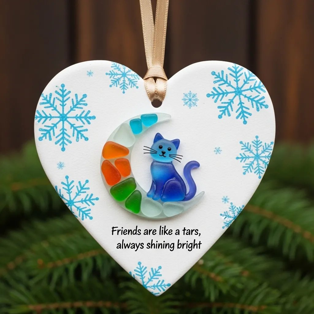💙🌊Heartfelt Friendship Ornaments—Perfect Gift for Holidays & Special Occasions