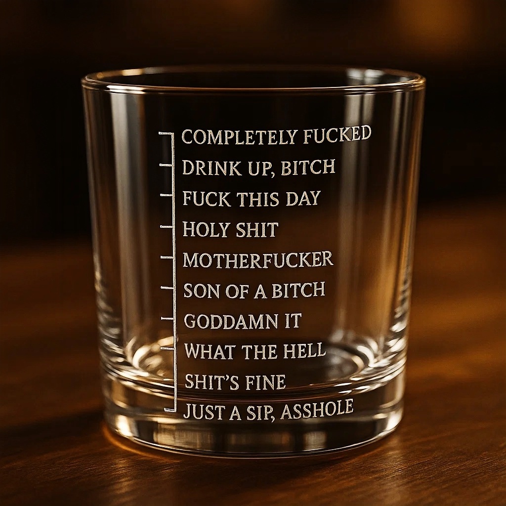 🎁🤣 Hilarious Whiskey Glass - Perfect Gift for Holidays & Special Occasions!