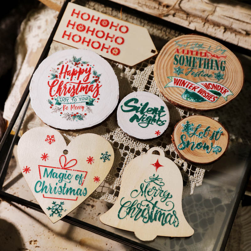 🎁✨ Yuletide Memories Crystal Rub-on Stickers - Perfect Holiday & Special Occasion Gift!