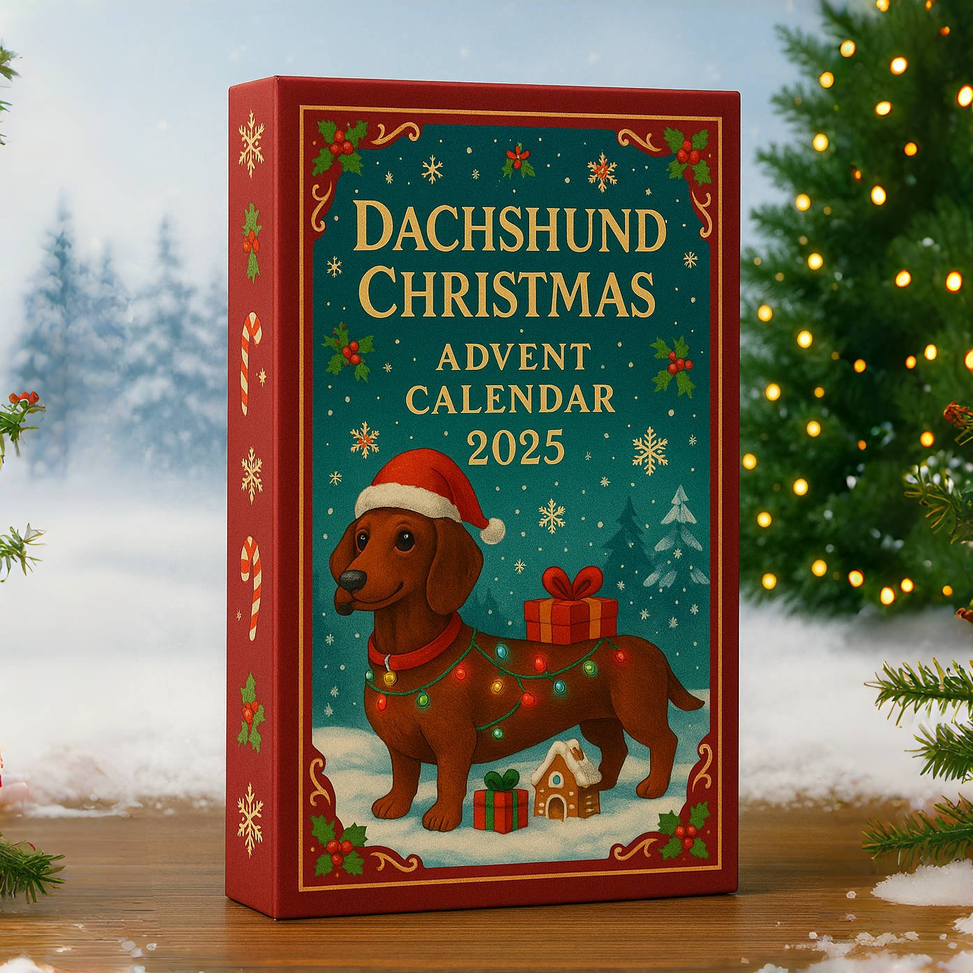🎁🐶 Festive Dachshund Advent Calendar 2025 – Perfect Holiday Gift!