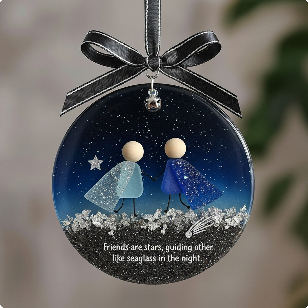 🌟Christmas Gift Idea🎄Sea Glass Ornament – Perfect Holiday Keepsake for Special Occasions