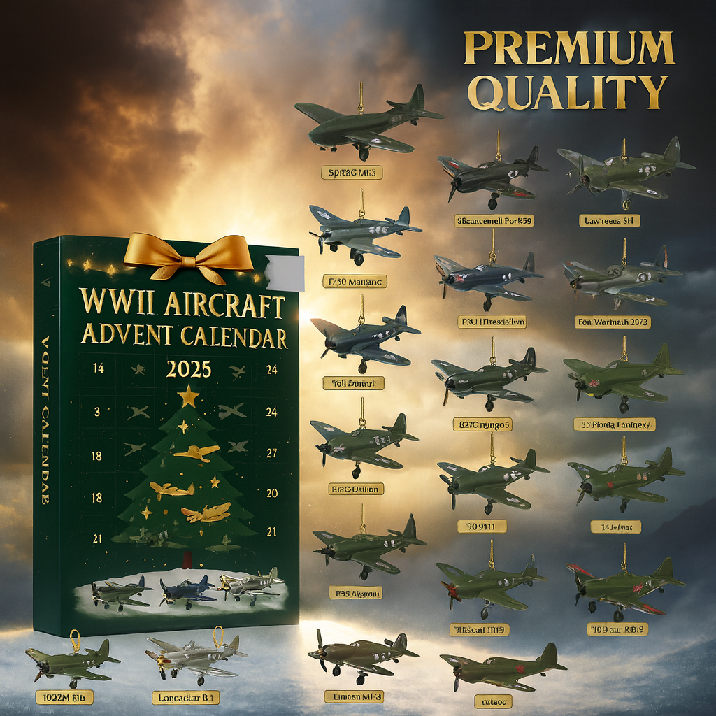 🎁✈️ WWII Aircraft Advent Calendar 2025 – 24 Days of Iconic Warbirds – Perfect Holiday & Special Occasion Gift