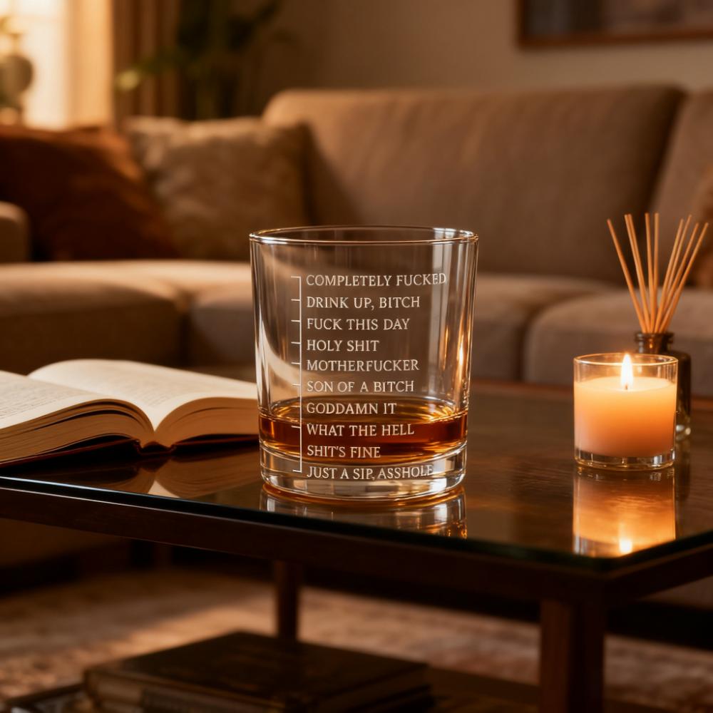 🎁🤣 Hilarious Whiskey Glass - Perfect Gift for Holidays & Special Occasions!