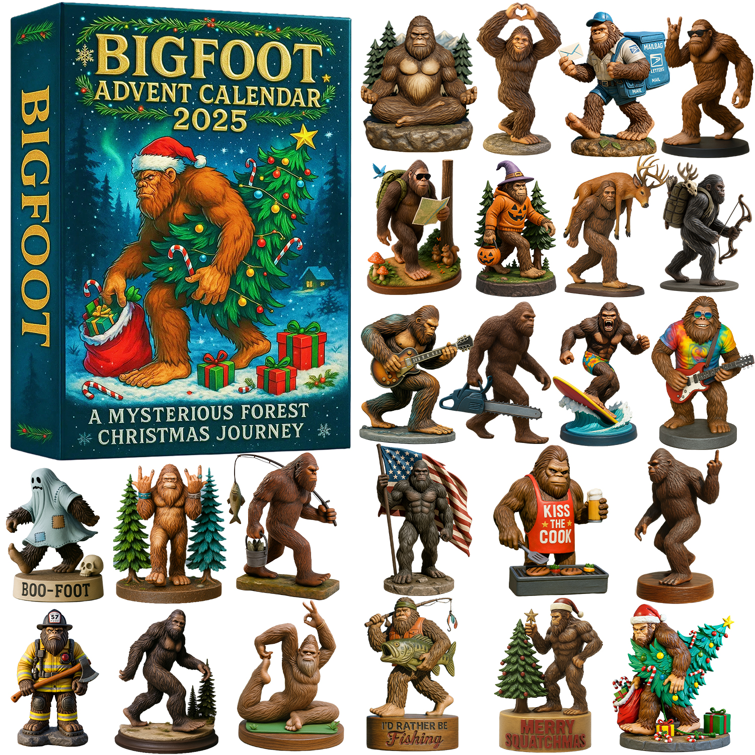 🎁🦶 Bigfoot Adventure Calendar 2025 - Perfect Holiday Gift & Special Occasion Present