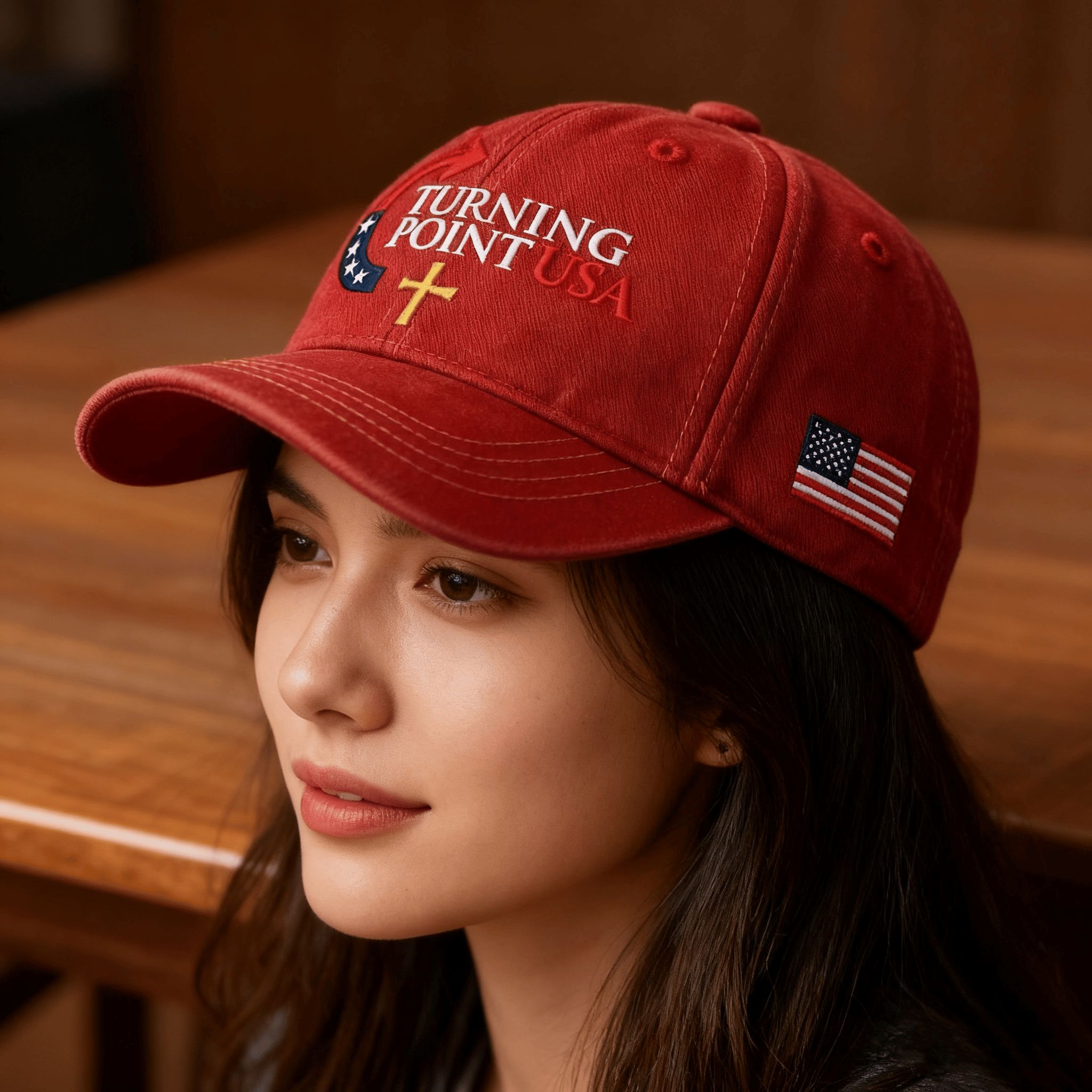 🇺🇸 Turning Point USA Patriotic Cap - Perfect Gift for Holidays & Special Occasions! 🎁 (Breathable, Lightweight & Unisex)