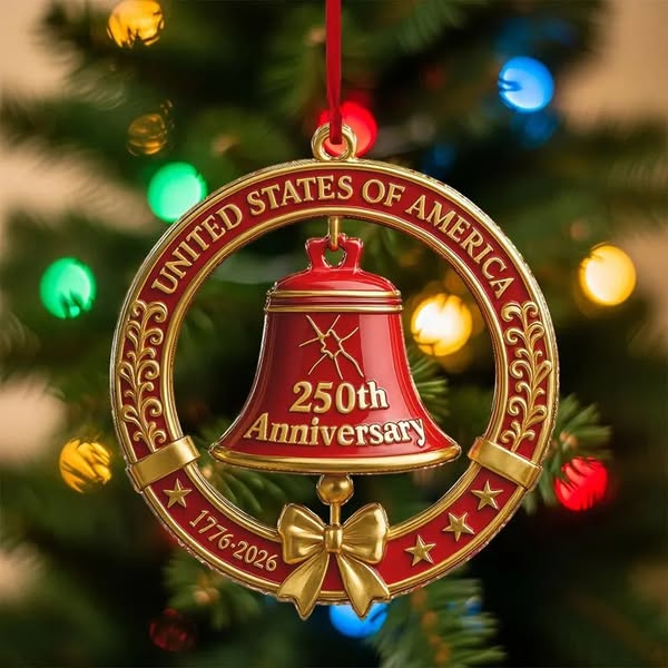 🎁 Festive 250th Anniversary Bell Ornament – Perfect Holiday & Special Occasion Gift 🇺🇸🔔