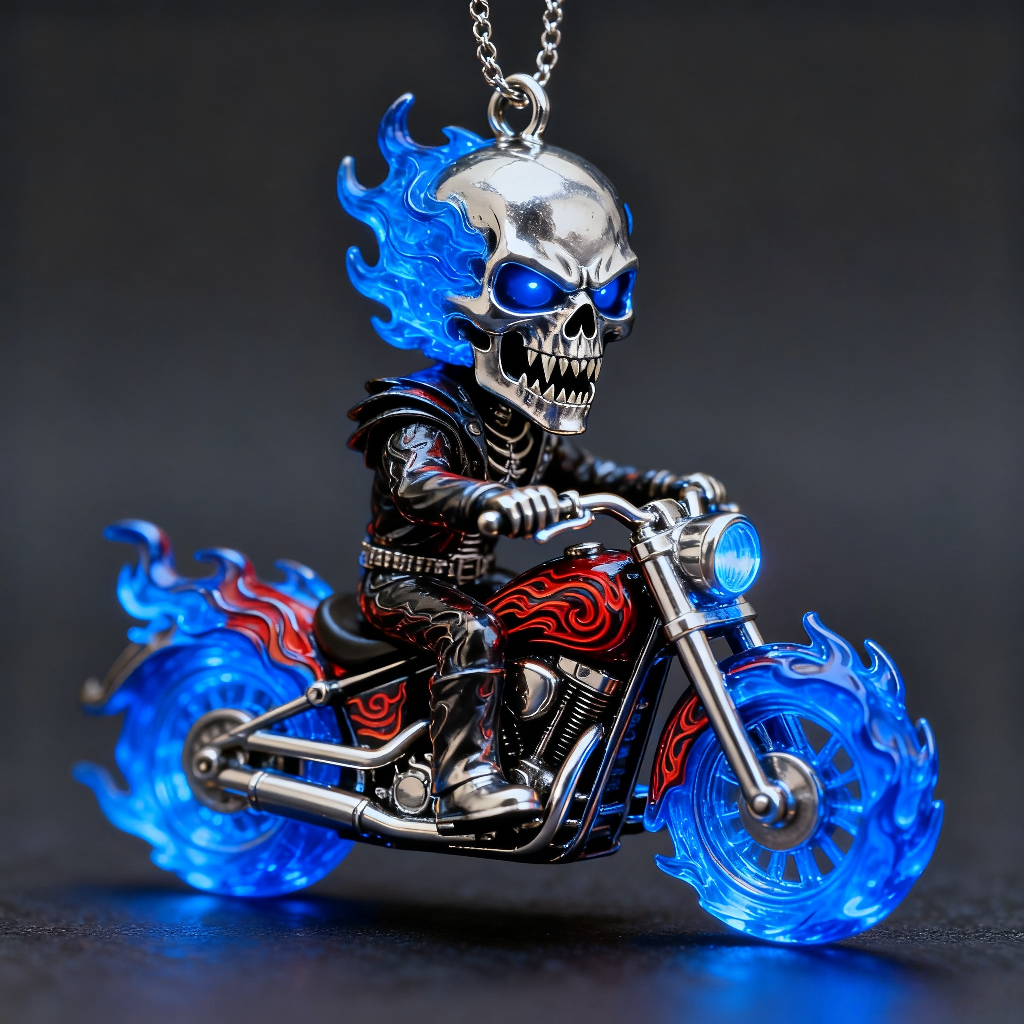 🔥 Blazing Skull Biker Ornament - Perfect Holiday & Special Occasion Gift 🎁