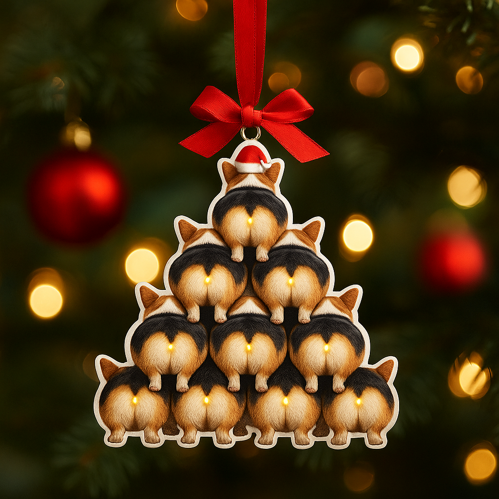 🎄🐶 Hilarious Dog Butt Ornament - Perfect Holiday & Gift Fun!