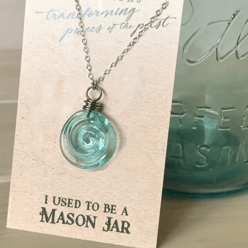 ✨ Recycled Glass Spiral Earrings: Upcycled Mason Jar Dangles – Perfect Holiday & Special Occasion Gift! 🎁