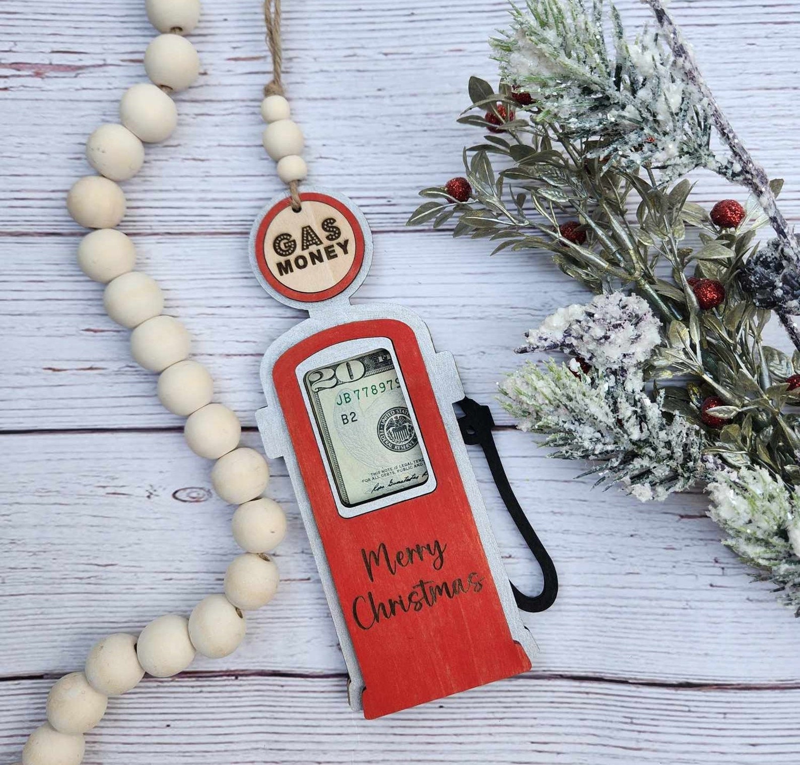 🎄Gas Money Christmas Ornament - Festive Holiday Gift Idea💰