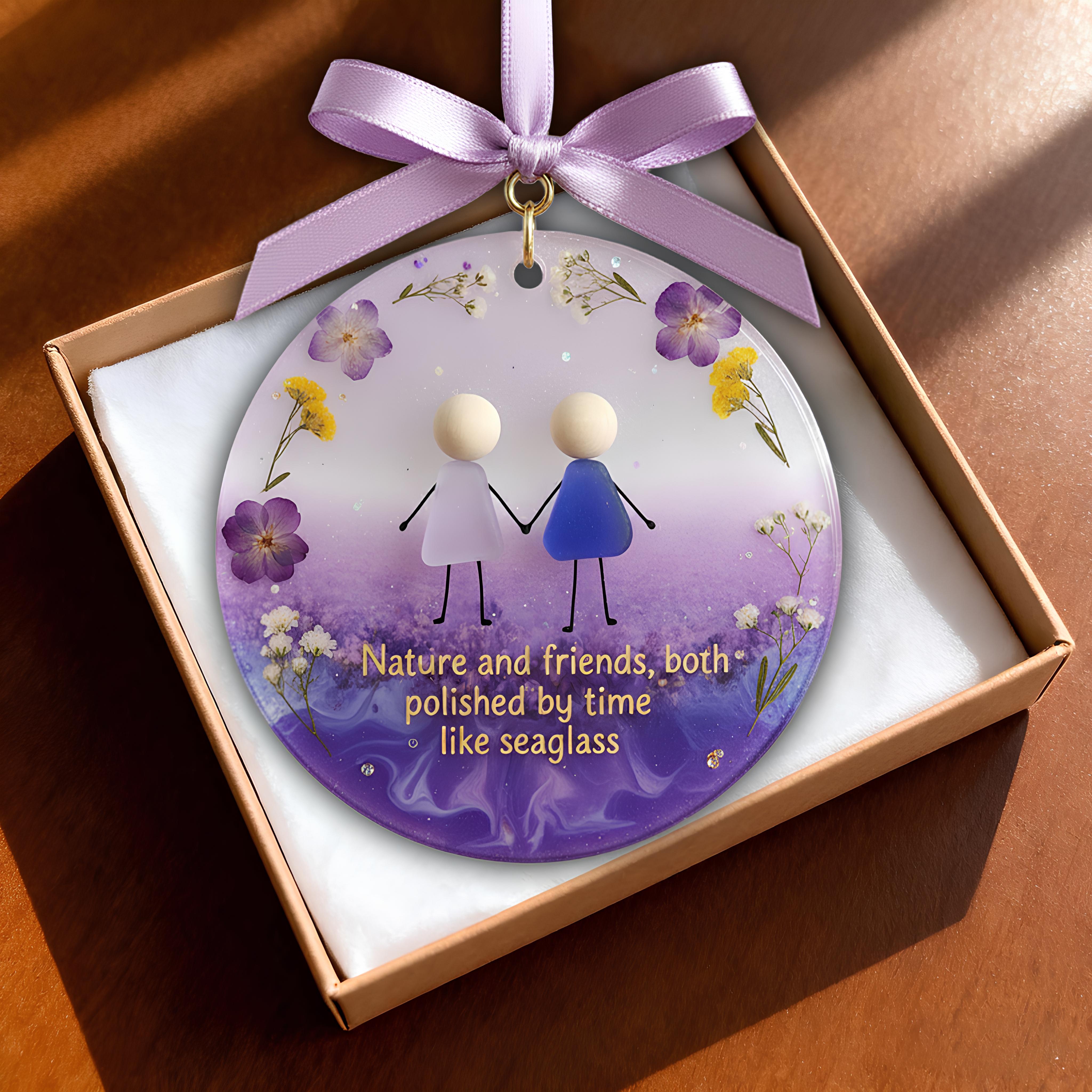 🎄✨ Heartfelt Sea Glass Christmas Ornament – Perfect Holiday Gift 🎁💙