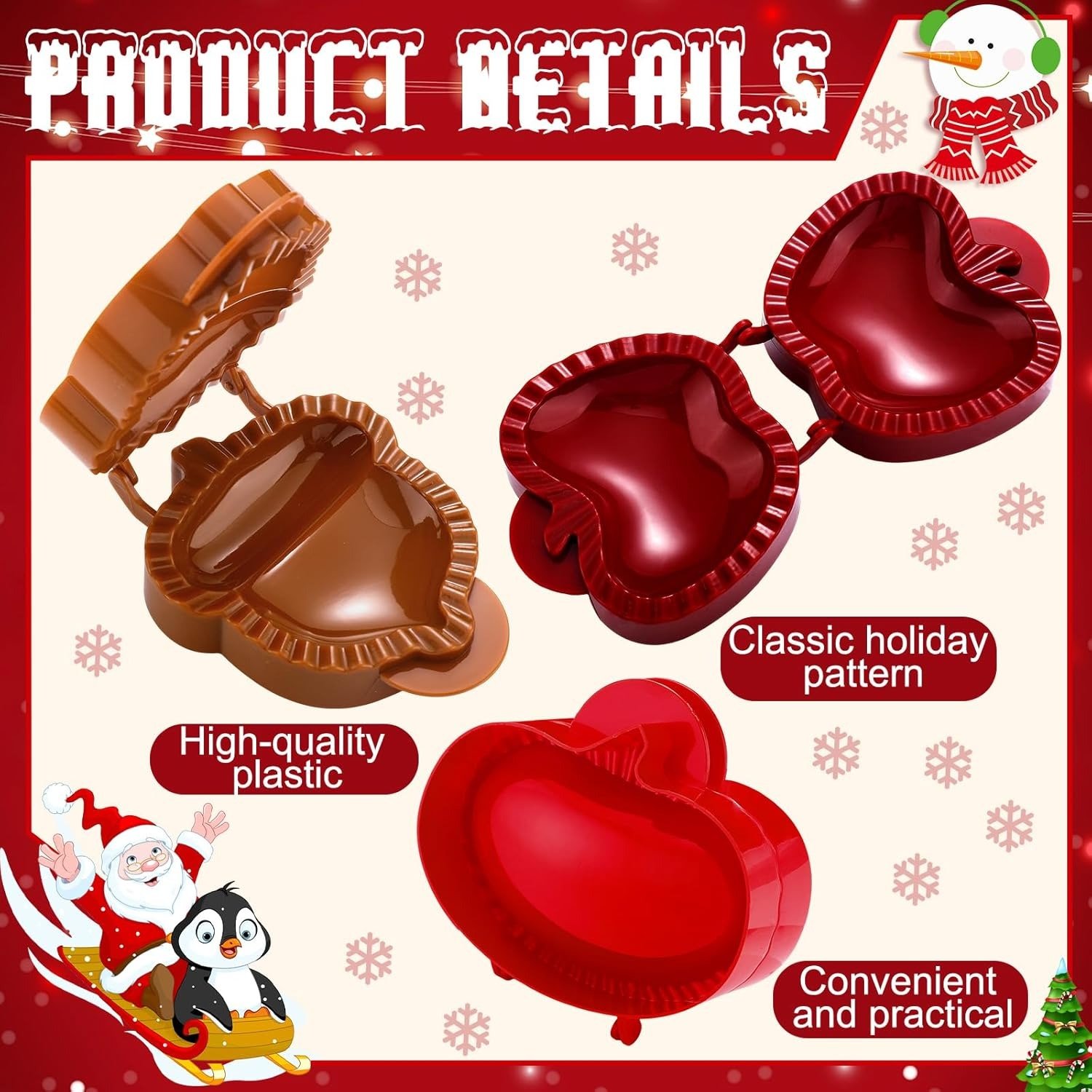 🎁 6 Pcs Hand Pie Molds - Mini Pocket Pie Maker Set, Perfect Gift for Holidays & Special Occasions! 🥧