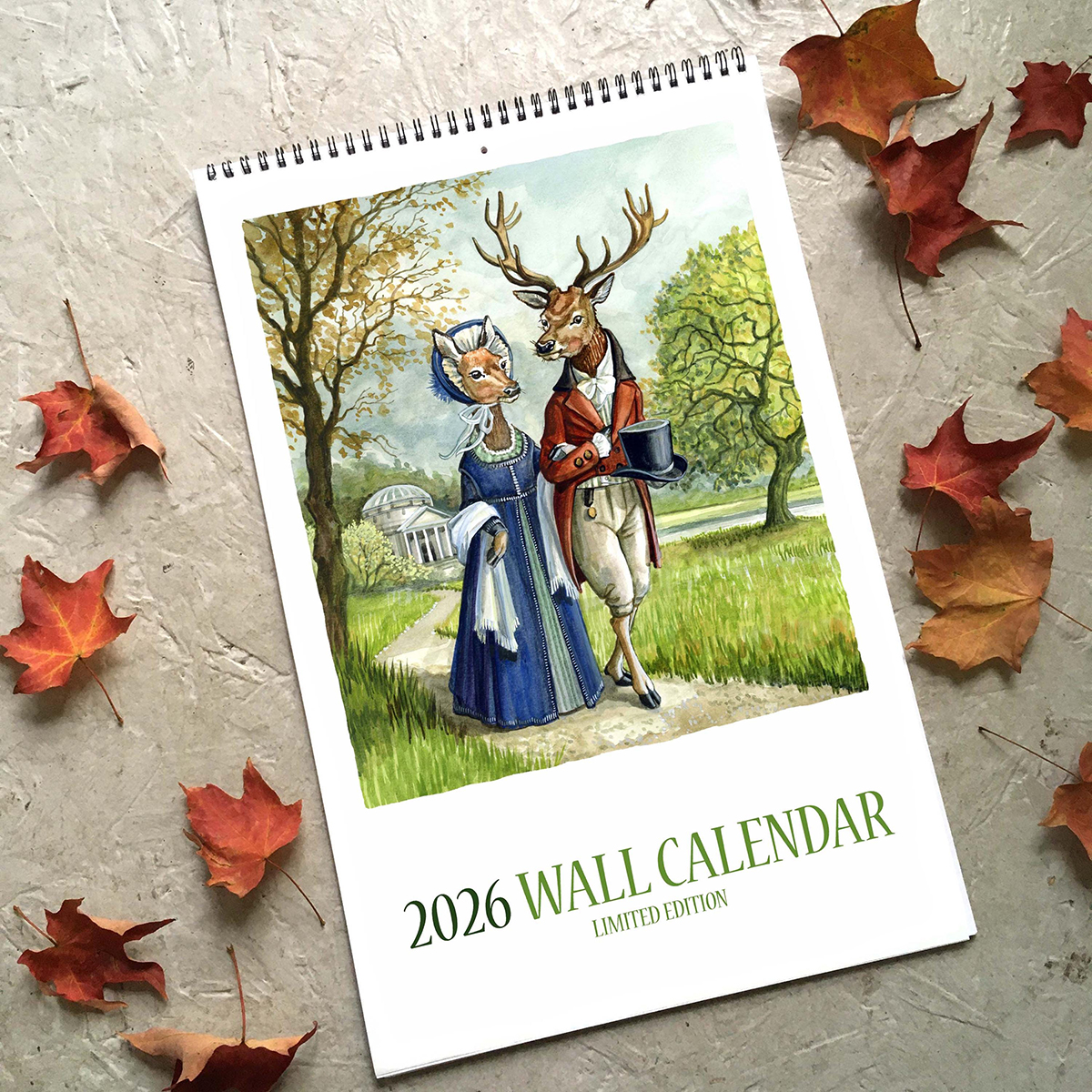 💖🎁 Forest Animal Limited Edition Wall Art Calendar Set – Perfect Gift for Holidays & Special Occasions (Large + Small)
