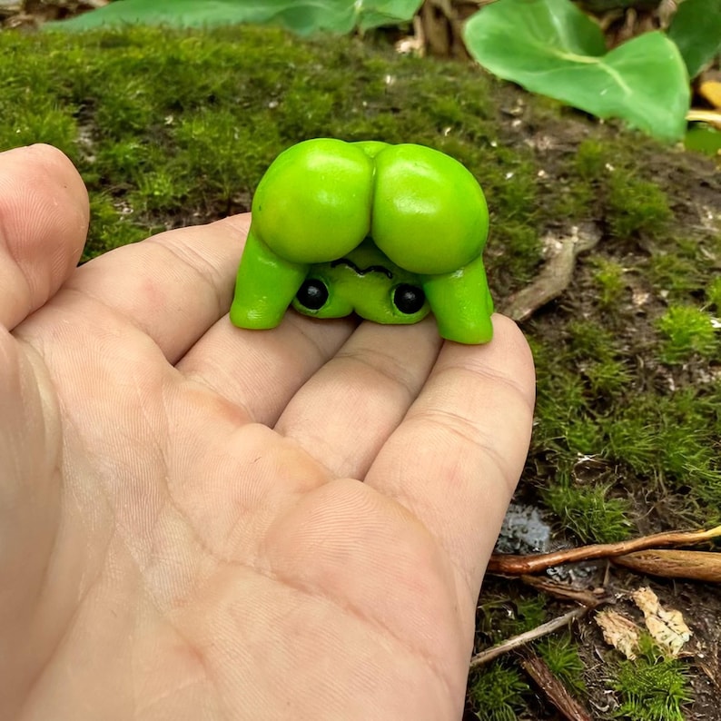 🎁 Cheeky Miniature Frog Figurine - Perfect Gift for Holidays & Special Occasions! 😊